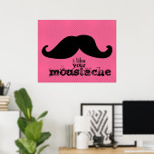 Mustache - Black Sky reeks Poster (Thuiskantoor)