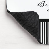 Mustache Black White Striped Computer Muismat (Hoek)