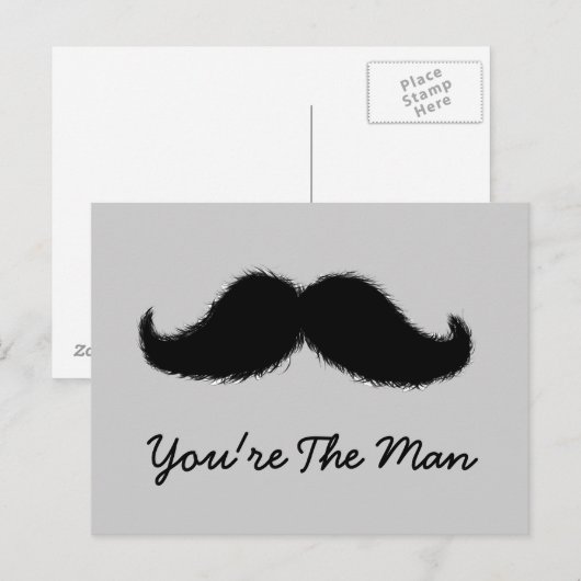 Mustache Briefkaart (Voorkant / Achterkant)