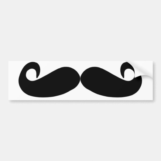 Mustache Bumpersticker (Voorkant)
