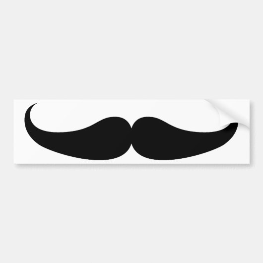 Mustache Bumpersticker (Voorkant)