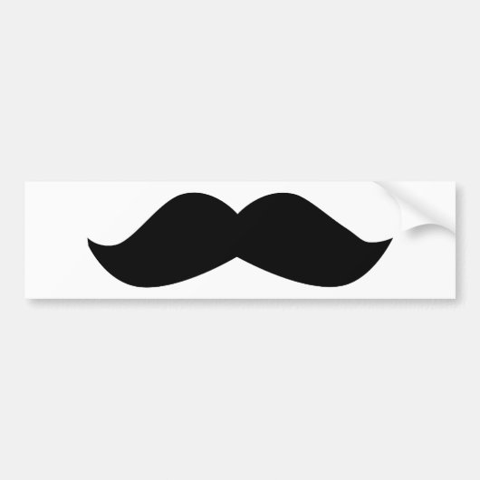 Mustache Bumpersticker (Voorkant)