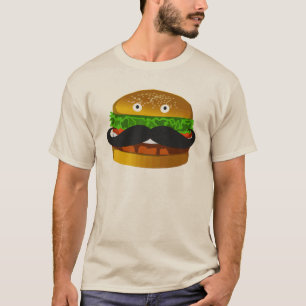 Mustache Burger Man T-shirt