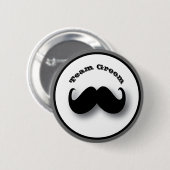 Mustache Button - Team Groom (Voorkant /achterkant)