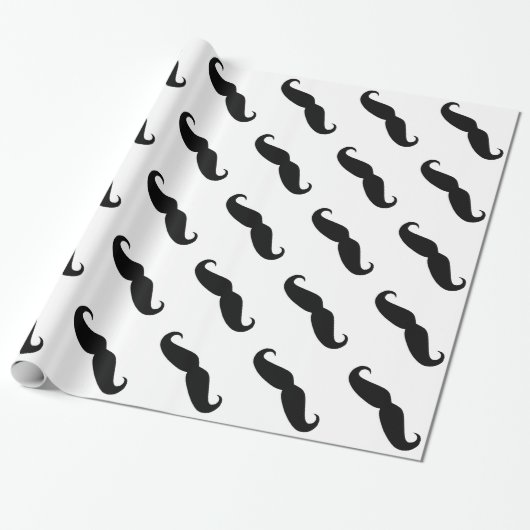 Mustache Cadeaupapier (Uitgerold)