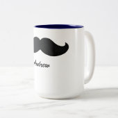 Mustache café mug drôle de mug personnalisé (Devant droit)