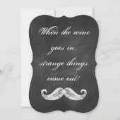 Mustache Chalkboard Halloween Party Invitation Kaart (Voorkant)