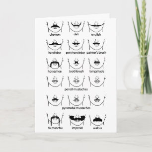 Mustache Chart Vaderdag Kaart