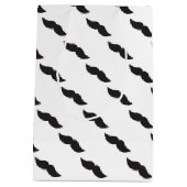 Mustache Chic verjaardagsfeestje cadeau tas Medium Cadeauzakje (Achterkant)