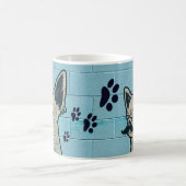 Mustache Chihuahua Graffiti Monogram Koffiemok (Center)