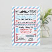 Mustache Couples Baby Shower Invitations (Debout devant)