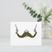 Mustache Cowboy Briefkaart (Staand voorkant)