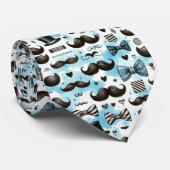 Mustache Dapper Pattern Necktie Tie Stropdas (Opgerold)