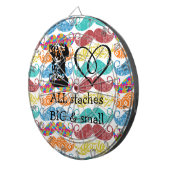 Mustache de heer Hipster Retro Dartbord (Voorkant Rechts)