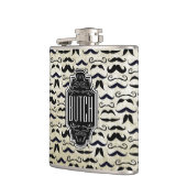 Mustache de heer Hipster Retro Heupfles (Links)