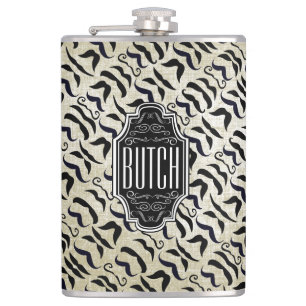 Mustache de heer Hipster Retro Heupfles