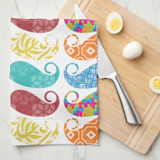 Mustache de heer Hipster Retro Theedoek (Quarter Fold)