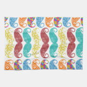 Mustache de heer Hipster Retro Theedoek (Horizontaal)