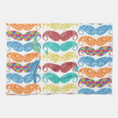 Mustache de heer Hipster  Retro Theedoek (Horizontaal)