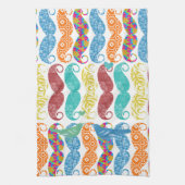 Mustache de heer Hipster  Retro Theedoek (Verticaal)