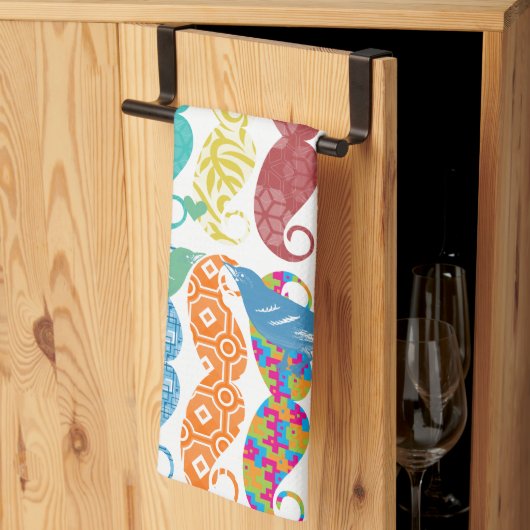 Mustache de heer Hipster  Retro Theedoek (Derde Gevouwen)