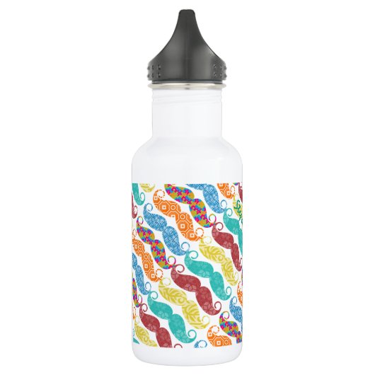 Mustache de heer Hipster Retro Waterfles (Links)