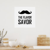 Mustache de smaakmaker poster (Keuken)