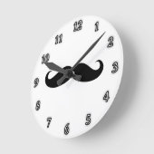 Mustache Disguise Funny Ronde Klok (Hoek)