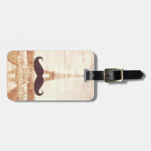 Mustache Eiffel Tower Bagagelabel (Voorkant horizontaal)