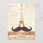Mustache Eiffel Tower Briefkaart (Voorkant)