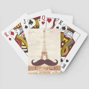 Mustache Eiffel Tower Speelkaarten