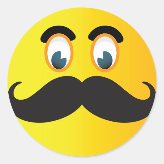 Mustache Emoji Sticker (Voorkant)