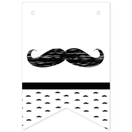 Mustache en Bow Stropdas Banner (Derde vlag)
