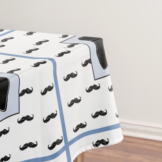 Mustache en Bow Stropdas Tafeldoek Tafelkleed (Voorbeeld)