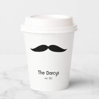 Mustache en Lippen Paar Papier Cup Papieren Bekers