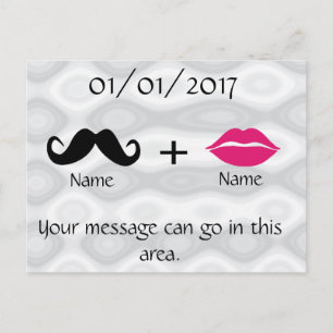 Mustache en Lips Customize ABLEs Briefkaart