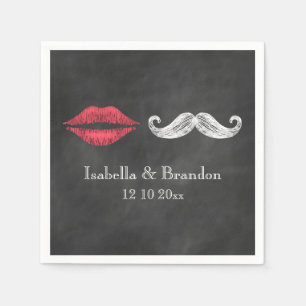 Mustache en Lips Napkin Servet