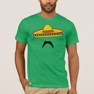 Mustache en Sombrero Cinco de Mayo Fiesta T-shirt