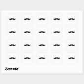 Mustache Envelope Seal Vierkante Sticker (Vel)