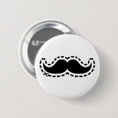 Mustache eruit ronde button 5,7 cm (Voorkant /achterkant)