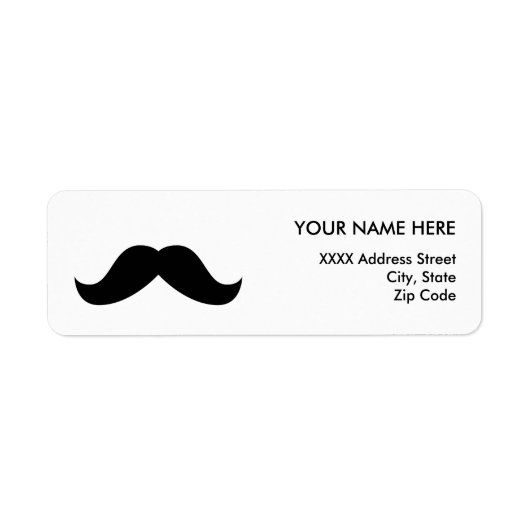 Mustache Etiket (Voorkant)