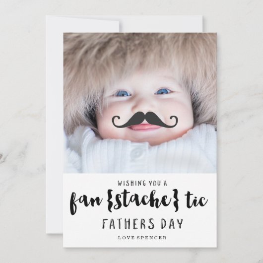 MUSTACHE FANTASTIQUE | CARTE FÊTE DES PÈRES (Devant)