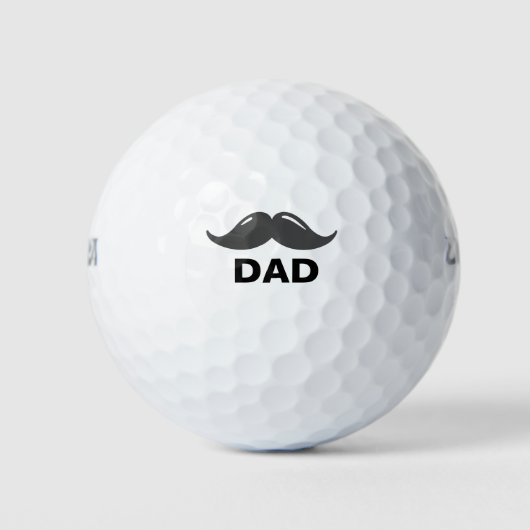 Mustache Fathers Day Golfballen (Voorkant)