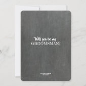 Mustache Funny Groomsman of Best Man proposal Kaart (Achterkant)