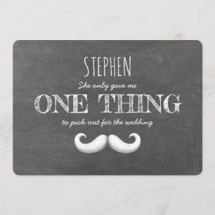 Mustache Funny Groomsman of Best Man proposal Kaart