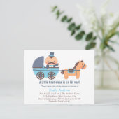 Mustache Gentleman Baby Boy Shower Invitations (Debout devant)