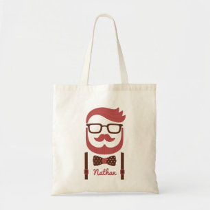 Mustache Gentleman en Bowtie Canvas tas