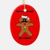 mustache gingerbrood keramisch ornament (Achterkant)