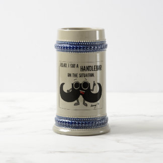 Mustache 'GOT EEN HANDLEBAR OP DE SITUATIE' Stein Bierpul