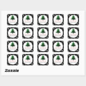 Mustache Green Kersttree sparkles Gift Label (Vel)